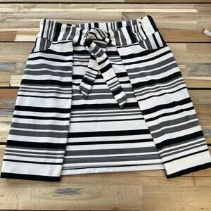 Cabi grandstand wrap skirt tie front striped preppy summer nautical stretch sz s